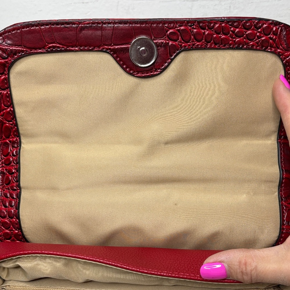 Giani Bernini Red Leather Crossbody/Satchel - Picture 5 of 11
